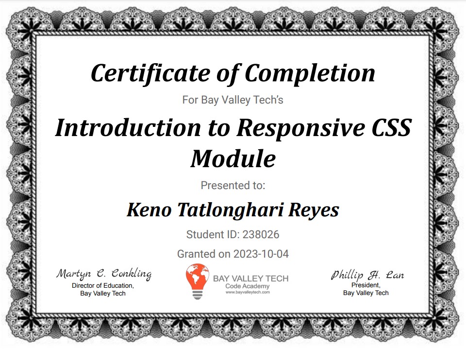Responsive CSS Certification